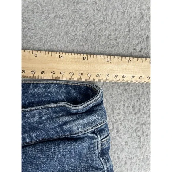 Lucky Brand Bermuda Jean Shorts Womens 31 x 6.5 The Roll Up Dark Wash Mid Rise - Picture 3 of 10